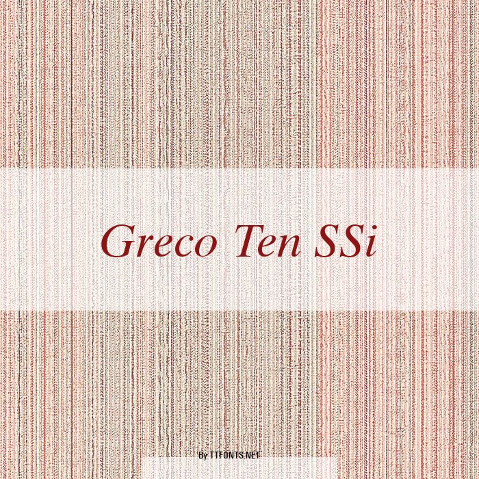 Greco Ten SSi example