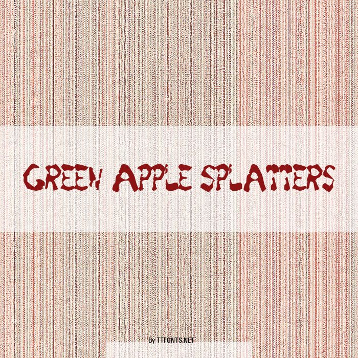 Green Apple Splatters example