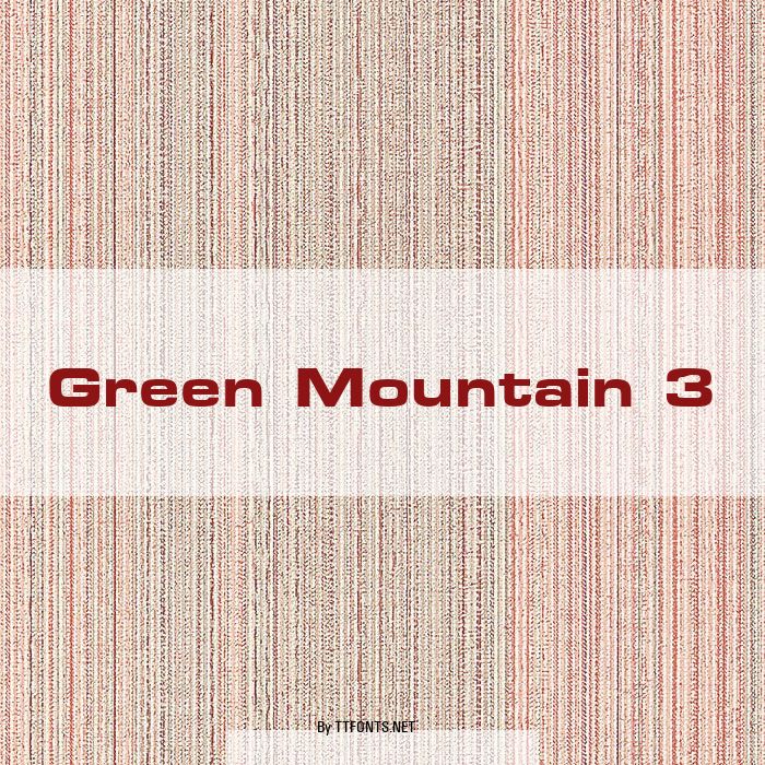 Green Mountain 3 example