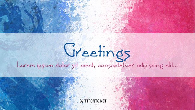 Greetings example