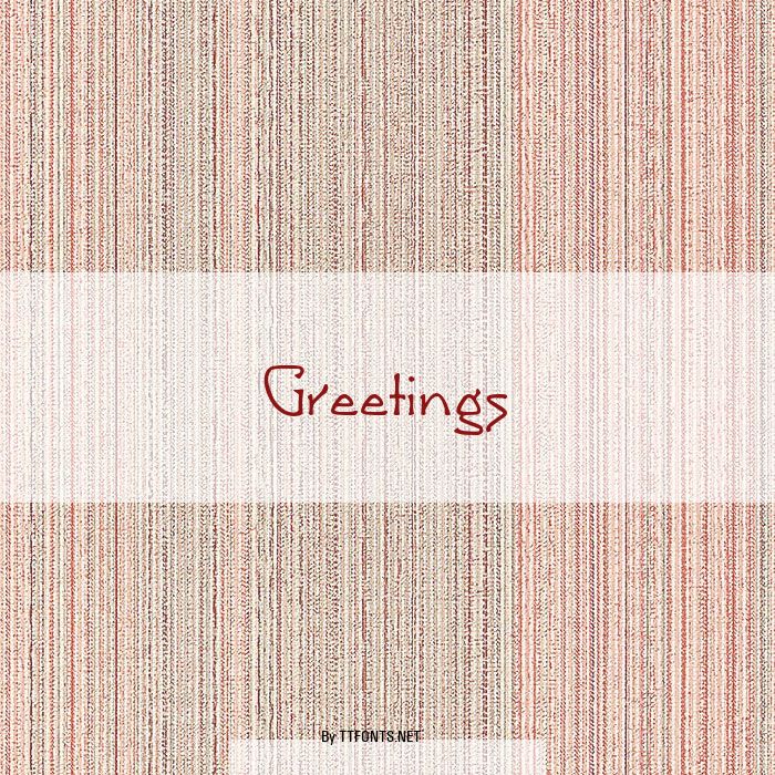Greetings example