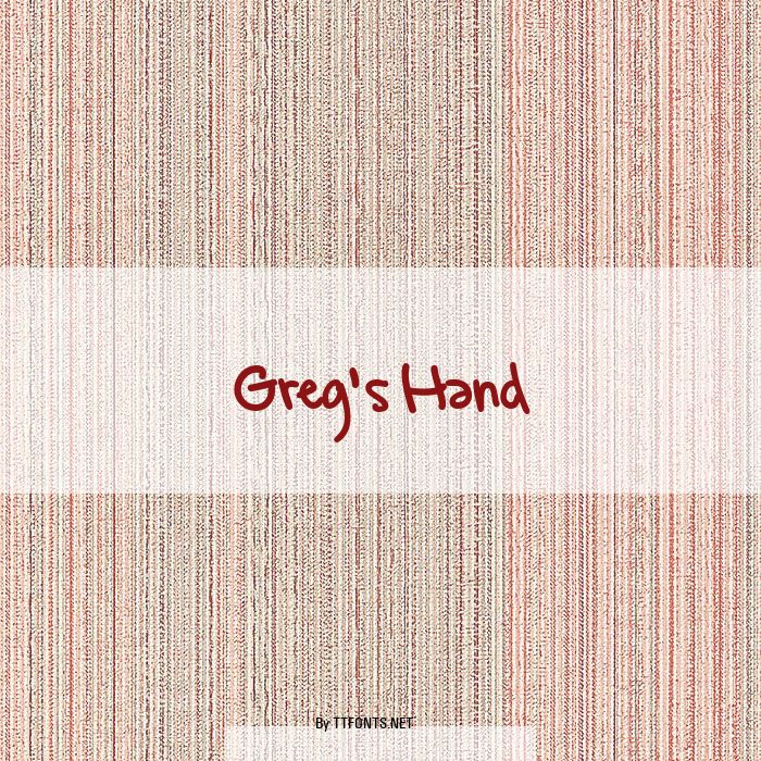 Greg's Hand example