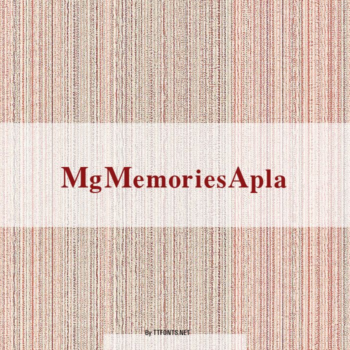 MgMemoriesApla example