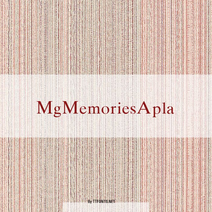 MgMemoriesApla example