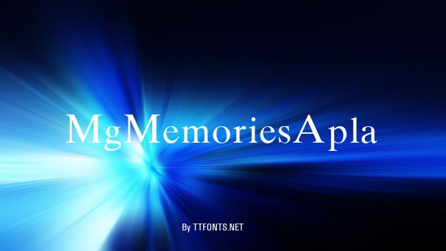 MgMemoriesApla example