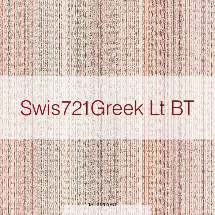 Swis721Greek Lt BT example