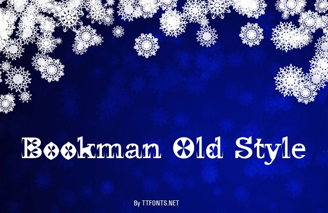 Bookman Old Style example