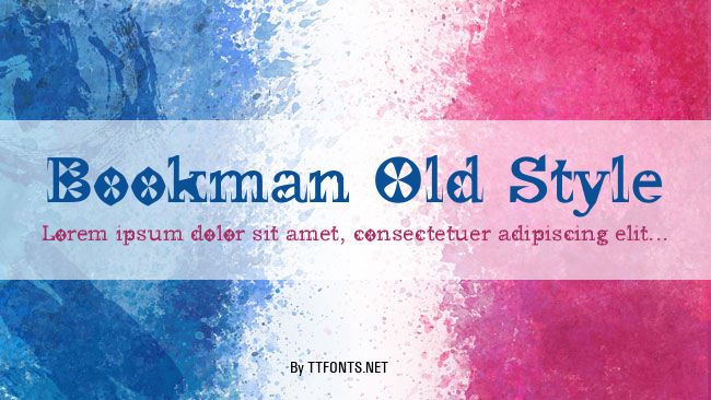 Bookman Old Style example