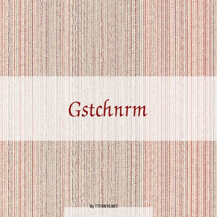 Gstchnrm example