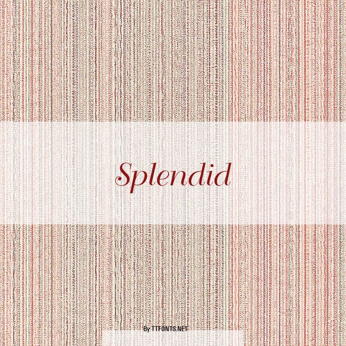 Splendid example
