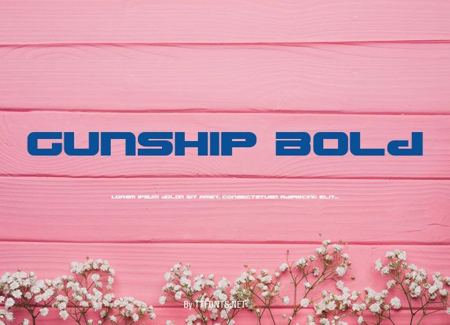 Gunship Bold example