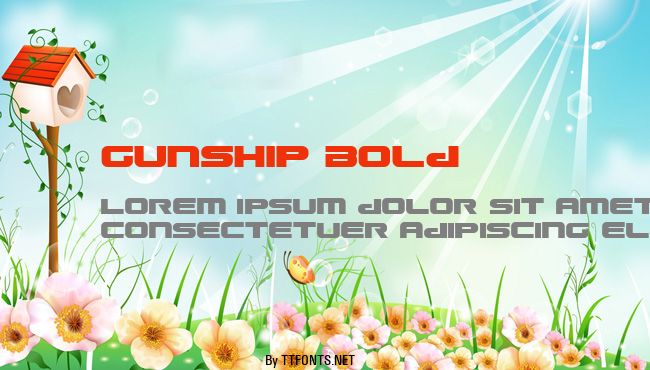 Gunship Bold example