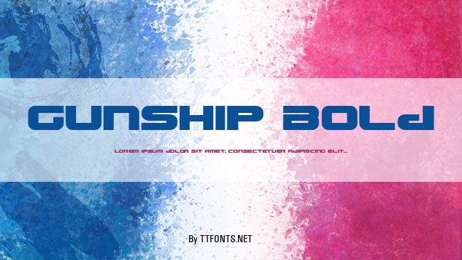 Gunship Bold example