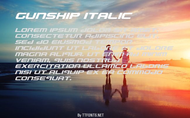 Gunship Italic example