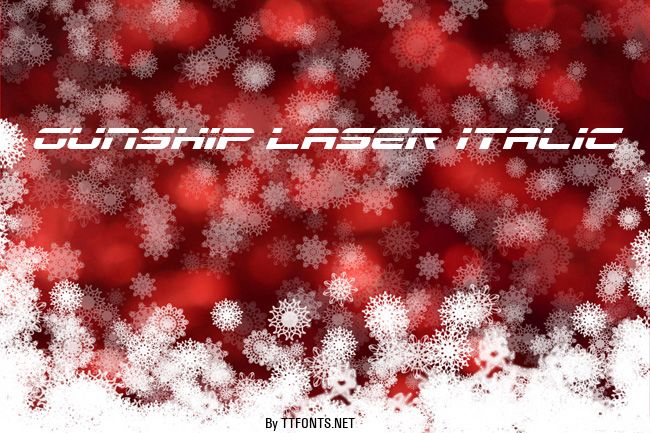 Gunship Laser Italic example