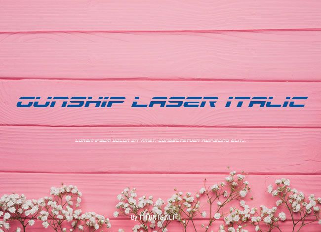Gunship Laser Italic example