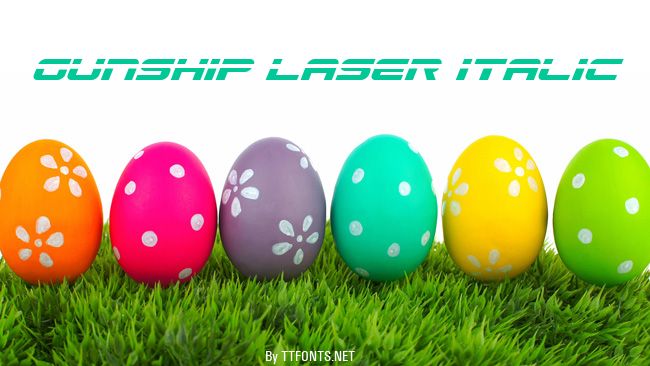 Gunship Laser Italic example