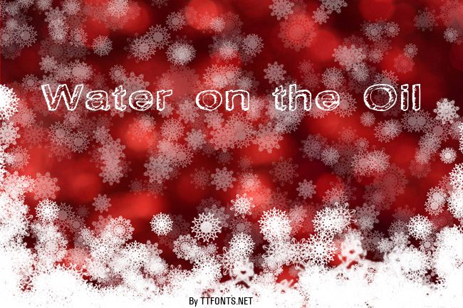 Water on the Oil example