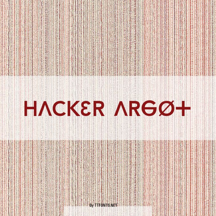 Hacker Argot example