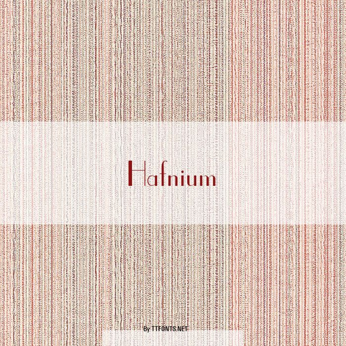 Hafnium example