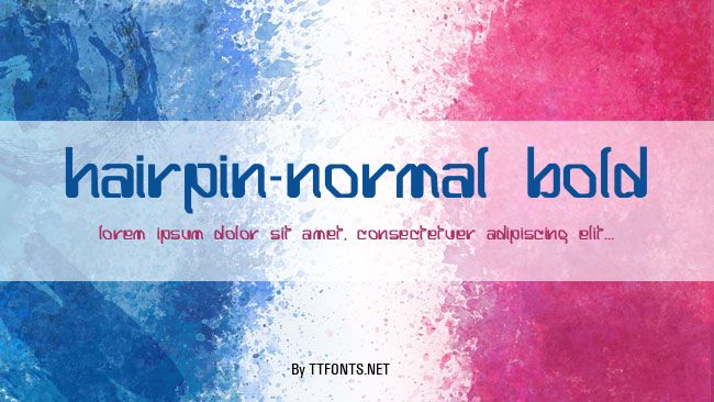 Hairpin-Normal Bold example
