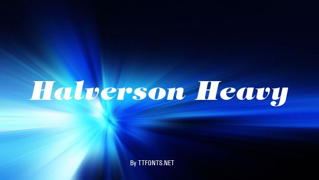 Halverson Heavy example