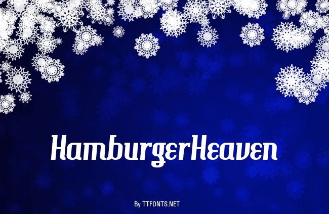 HamburgerHeaven example