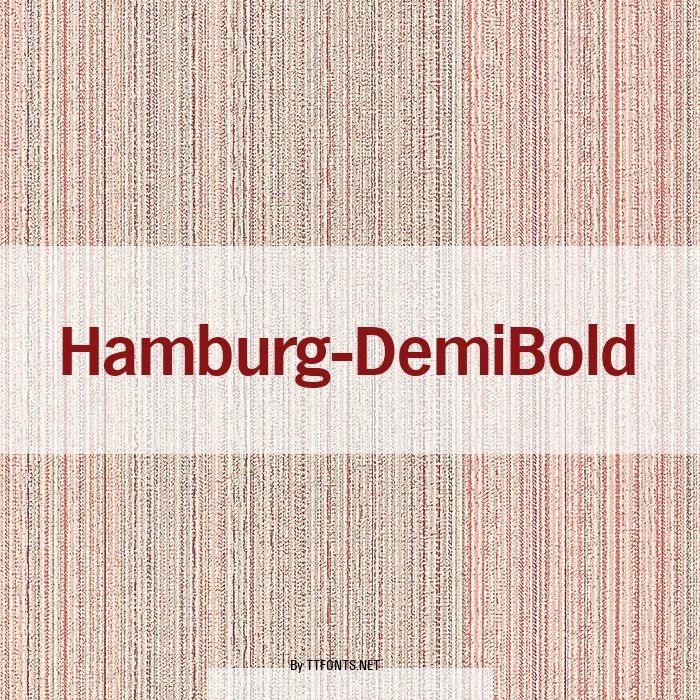 Hamburg-DemiBold example