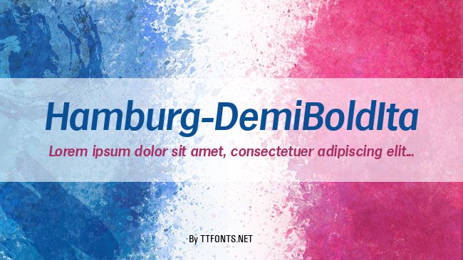 Hamburg-DemiBoldIta example