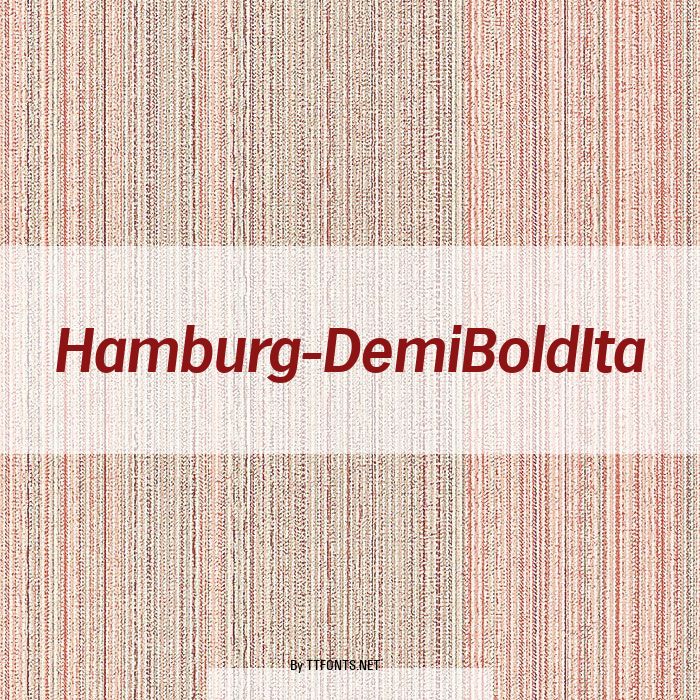 Hamburg-DemiBoldIta example