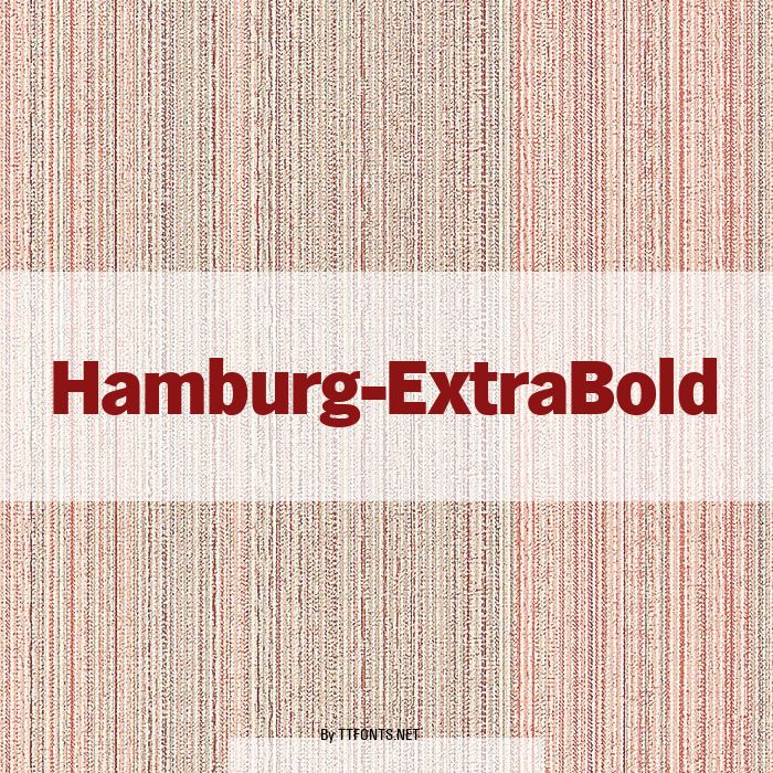 Hamburg-ExtraBold example