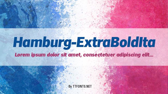 Hamburg-ExtraBoldIta example