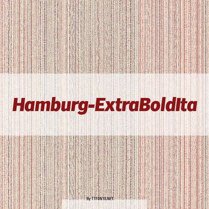 Hamburg-ExtraBoldIta example