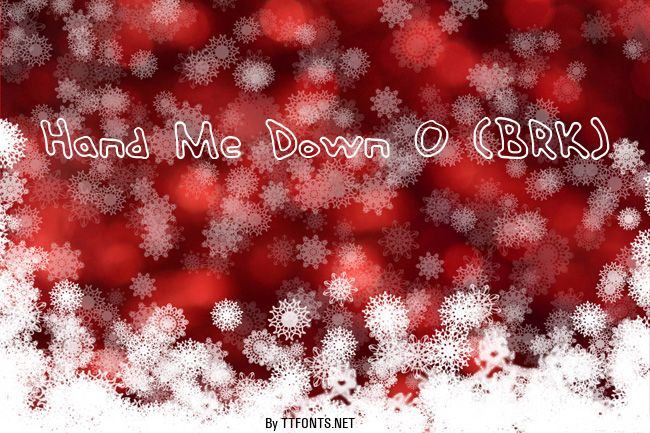 Hand Me Down O (BRK) example