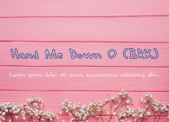 Hand Me Down O (BRK) example