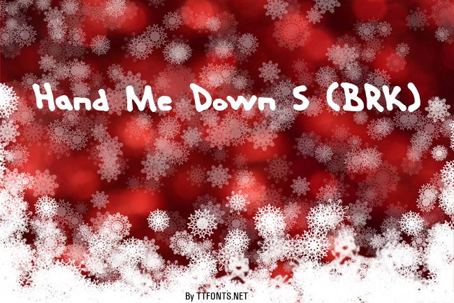 Hand Me Down S (BRK) example