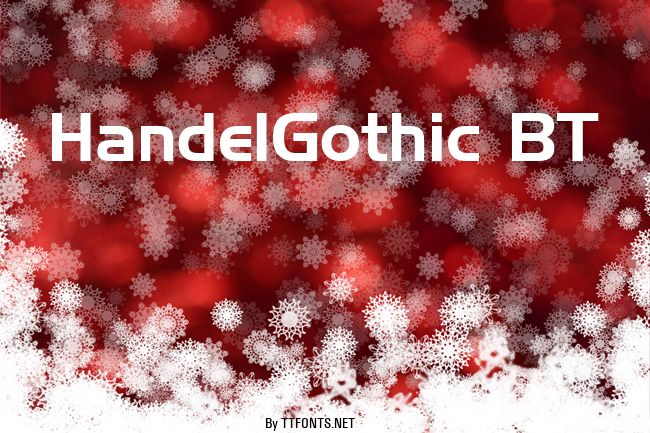 HandelGothic BT example