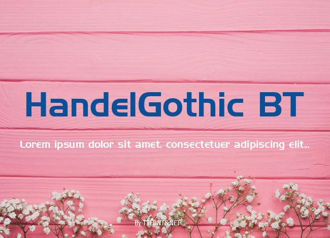 HandelGothic BT example