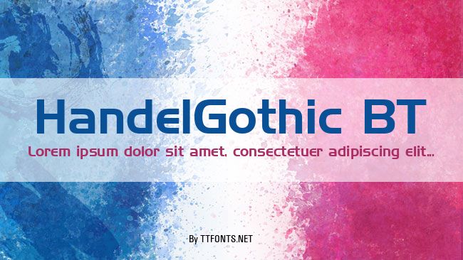 HandelGothic BT example