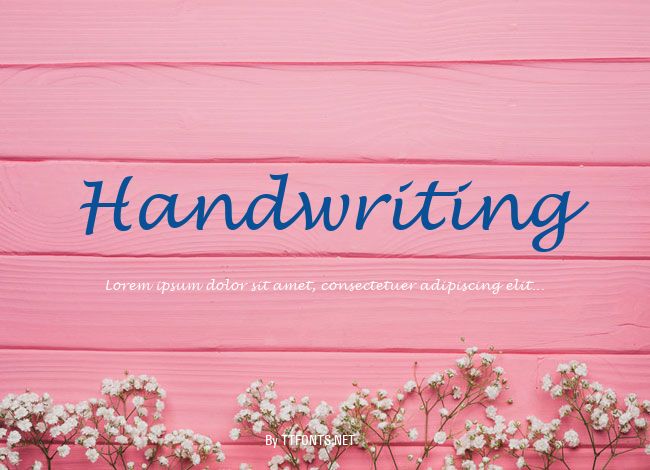 Handwriting example