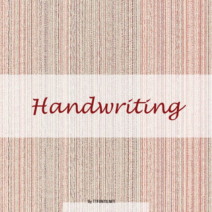 Handwriting example