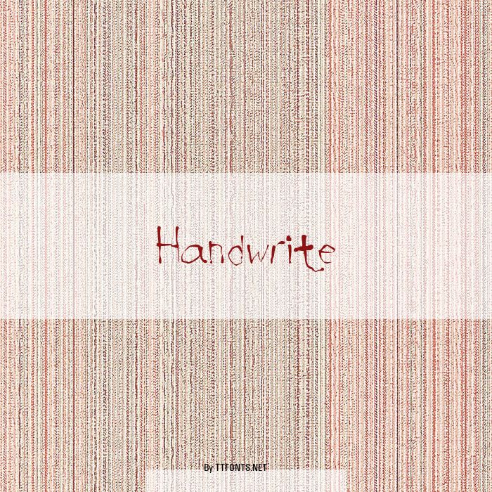 Handwrite example