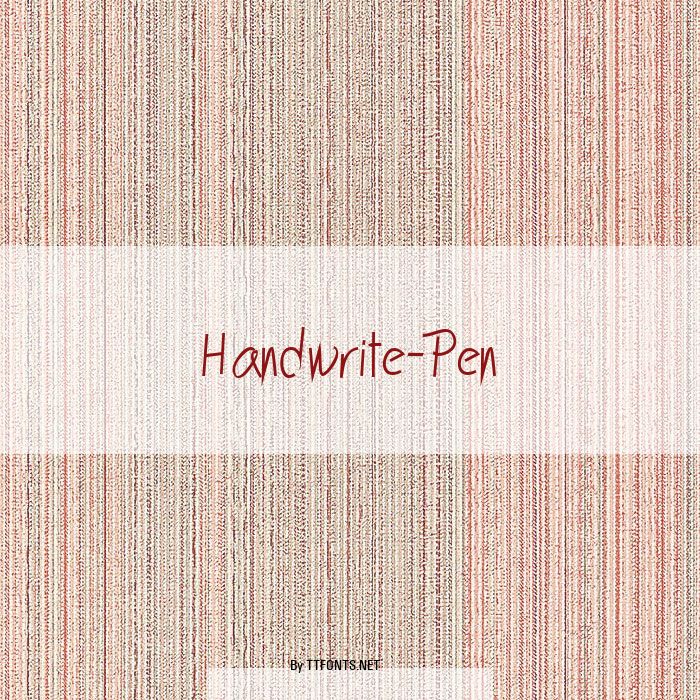 Handwrite-Pen example