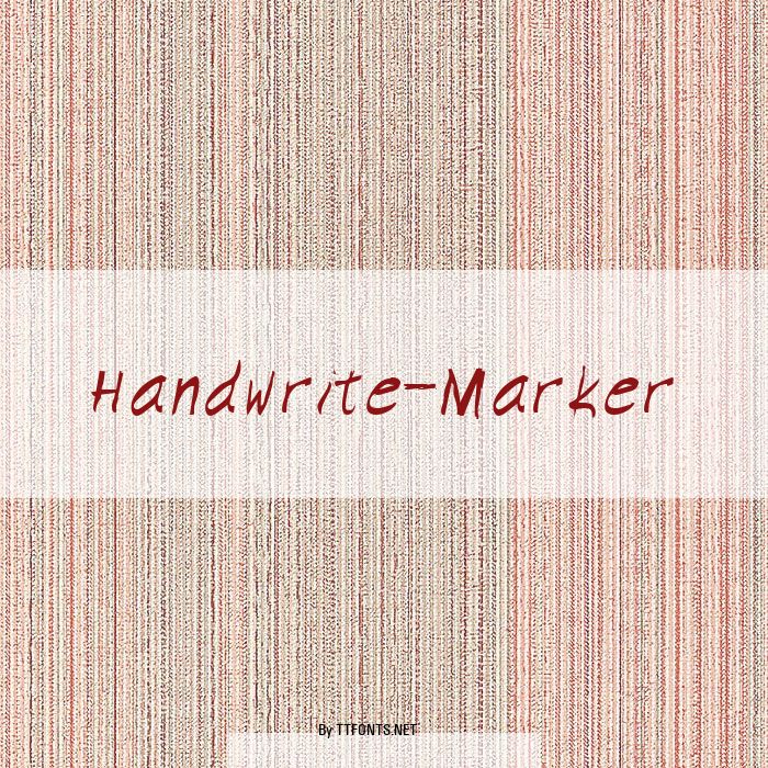 Handwrite-Marker example
