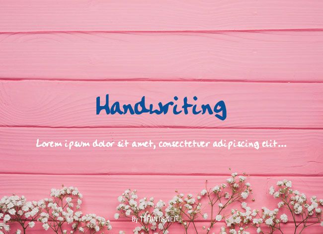 Handwriting example