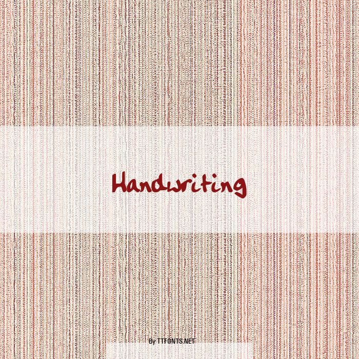 Handwriting example
