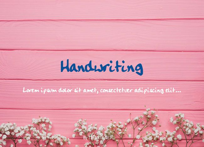 Handwriting example