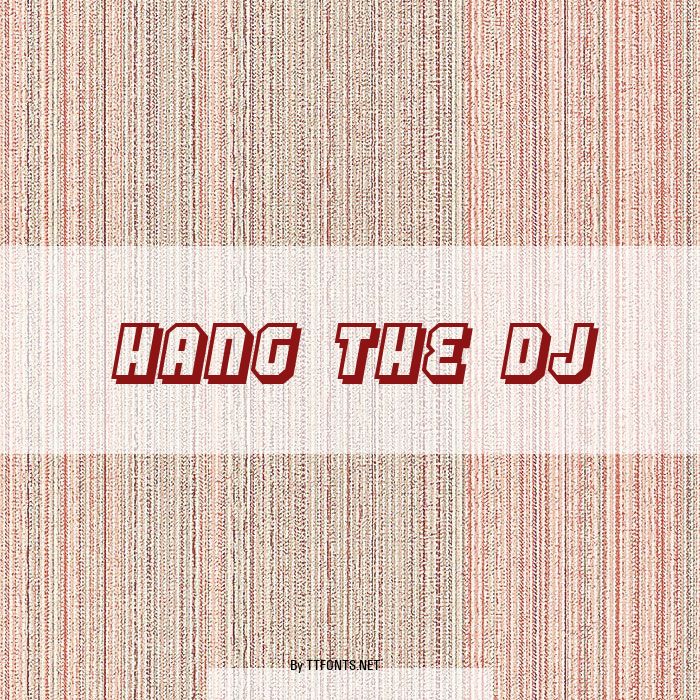 Hang the DJ example