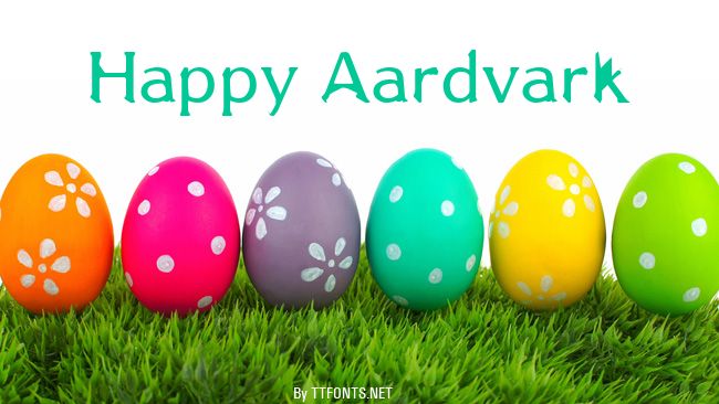 Happy Aardvark example