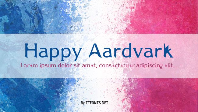 Happy Aardvark example